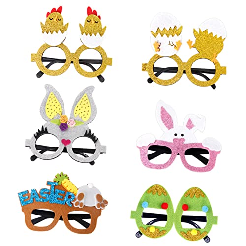 ERINGOGO 6stücke Teiliges Set Lustige Ostern Brillen Für Erwachsene Kreative Osterparty Accessoires Mit Hasen Und Eierdesigns Für Und Festlichkeiten ERINGOGO 6stücke Teiliges Set Lustige Ostern Brillen Für Erwachsene Kreative Osterparty Accessoires Mit Hasen Und Eierdesigns Für Und Festlichkeiten von ERINGOGO