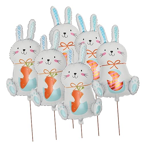 ERINGOGO 6stücke Niedliche Cartoon Osterhasen Ballons Dekorative Luftballons Für Ostern Kindergeburtstage Partys Fotokulisse Und Partydesign von ERINGOGO