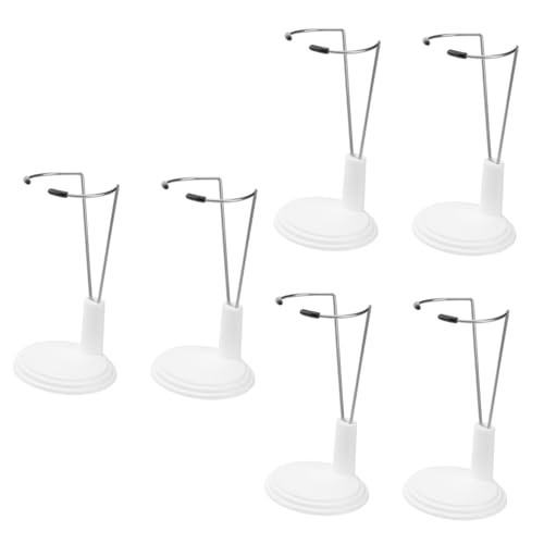 ERINGOGO 6 Stück Puppenständer Weiß Tragbares PVC Doll Display Regal Stabiler Modell Halter Platzsparend für Zuhause Laden Supermarkt Dekoration von ERINGOGO