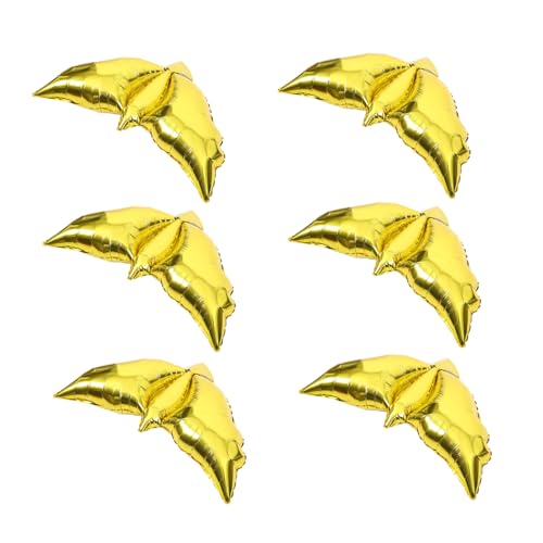 ERINGOGO 6 Stück Taube Ballon Hochzeit Party Mädchen Pastell Vogel Luftballons Gedenktaubenballons dove geformte Luftballons Luftballons Geburtstag Luftballons Aluminiumfolie Golden von ERINGOGO