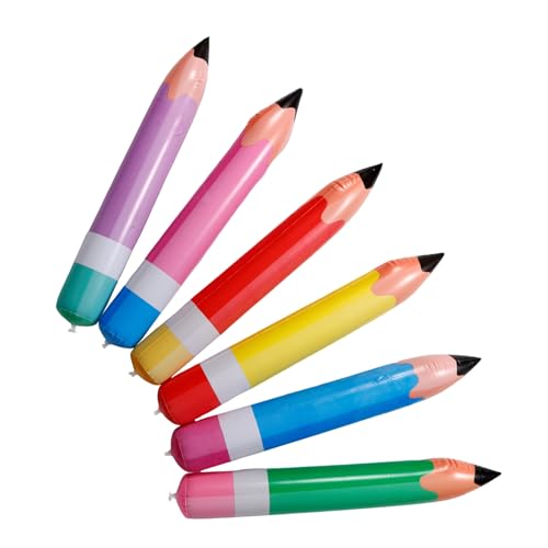 ERINGOGO 6 Stück Teiliges Aufblasbare Bleistift Dekorationen aus Robustem PVC Farben Große Jumbo Bleistift Requisiten für Party und Klassenzimmerdekoration Vielseitig und Langlebig für ERINGOGO 6 Stück Teiliges Aufblasbare Bleistift Dekorationen aus Robustem PVC Farben Große Jumbo Bleistift Requisiten für Party und Klassenzimmerdekoration Vielseitig und Langlebig für von ERINGOGO