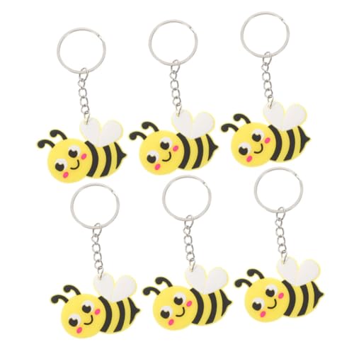 ERINGOGO 6 Stück Teiliges Cartoon Biene Schlüsselanhänger Leichter Kreativer Taschenanhänger Süßer Bienen Anhänger für Schlüssel Rucksack Geldbörse Auto Deko für Freunde und Familie ERINGOGO 6 Stück Teiliges Cartoon Biene Schlüsselanhänger Leichter Kreativer Taschenanhänger Süßer Bienen Anhänger für Schlüssel Rucksack Geldbörse Auto Deko für Freunde und Familie von ERINGOGO