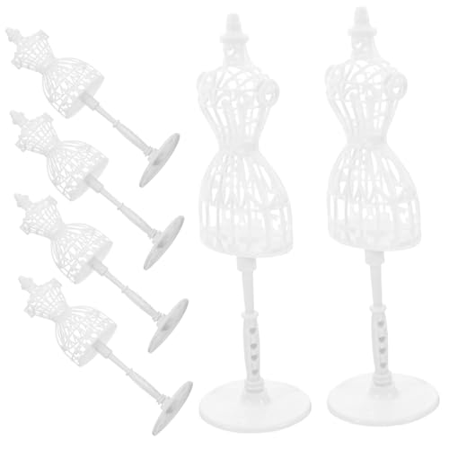 ERINGOGO 6 Stück Teiliges Miniatur Puppenständer aus Hohles Design Modische Mini Schaufensterpuppe für Puppenkleidung Zubehör Sicher und Kreativ für Puppenhaus Dekoration von ERINGOGO