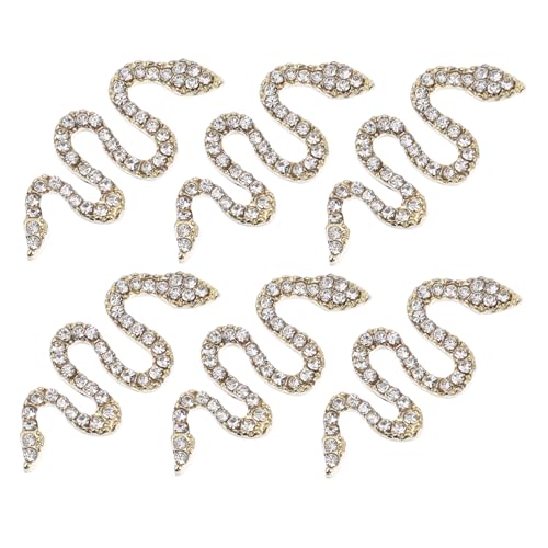 ERINGOGO 6 Stück Teiliges Nagelkunst Schlangenform Charms aus Zinklegierung DIY Nail Decoration Zubehör Glitzersteine für Fingernägel und Zehennägel Modische Nagelverzierung in Gold ERINGOGO 6 Stück Teiliges Nagelkunst Schlangenform Charms aus Zinklegierung DIY Nail Decoration Zubehör Glitzersteine für Fingernägel und Zehennägel Modische Nagelverzierung in Gold von ERINGOGO