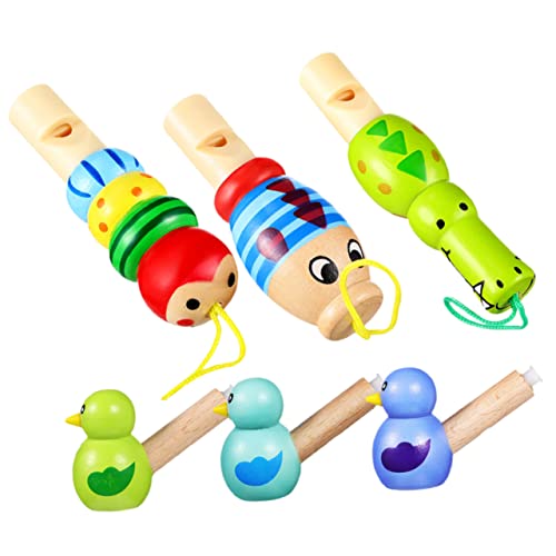 ERINGOGO 6 Stück Teiliges Niedliche Kinderpfeifen in Lustigen Tierformen Leichte Partyspielzeuge für Mädchen Glatte Verarbeitung Fördert Rhythmusgefühl und Musikalisches Interesse von ERINGOGO