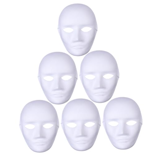 ERINGOGO 6 Stück Teiliges Weiße Pappmaché Masken zum Bemalen Blanke DIY Masken für Männer für Karneval Maskerade und Kostümpartys als Bastelmaterial und Party Requisite ERINGOGO 6 Stück Teiliges Weiße Pappmaché Masken zum Bemalen Blanke DIY Masken für Männer für Karneval Maskerade und Kostümpartys als Bastelmaterial und Party Requisite von ERINGOGO