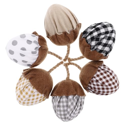 ERINGOGO 6 Stück Weihnachtsdekorationen Girlande Eicheldekorationen Aus Stoff Eichel Zapfen-Ornamente Eichelschmuck Für Weihnachten Eichel Christbaumschmuck Eicheln Fallen Vliesstoff ERINGOGO 6 Stück Weihnachtsdekorationen Girlande Eicheldekorationen Aus Stoff Eichel Zapfen-Ornamente Eichelschmuck Für Weihnachten Eichel Christbaumschmuck Eicheln Fallen Vliesstoff von ERINGOGO