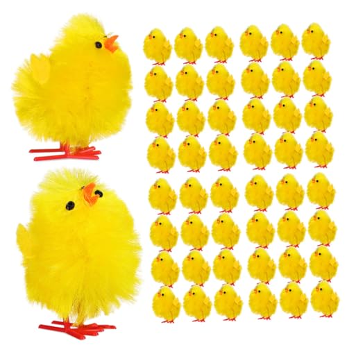 ERINGOGO 60 Stück Hähnchendekorative Requisiten easter egg decoration easter presents huhn Plüschtiere Mini Figuren Hähnchen Stofftier Osterküken Chemiefaser und Kunststoff Yellow ERINGOGO 60 Stück Hähnchendekorative Requisiten easter egg decoration easter presents huhn Plüschtiere Mini Figuren Hähnchen Stofftier Osterküken Chemiefaser und Kunststoff Yellow von ERINGOGO