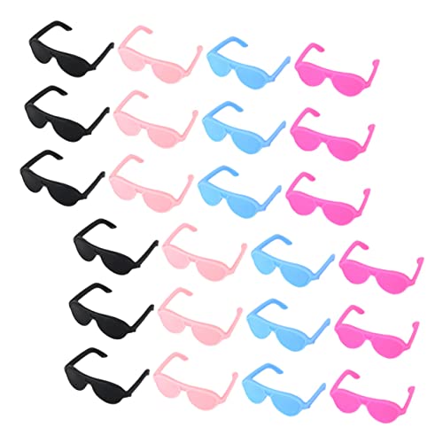 ERINGOGO 60 Stück Puppe Mini-Brille Puppenbrillen Kleine Gläser Für Puppen Minibrille Für Puppen Miniatur-puppenhaus-Brille Bastelbrille Für Puppen Puppenbrille Mini Plastik von ERINGOGO