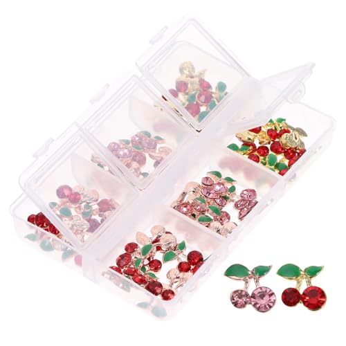 ERINGOGO 60 Stück Teiliges Nagel Strasssteine Kirsche Nail Charms für DIY Nail Art Schmuck Funkelnde Edelsteine für Nägel Geeignet für Party Alltag und Kreative Dekoration ERINGOGO 60 Stück Teiliges Nagel Strasssteine Kirsche Nail Charms für DIY Nail Art Schmuck Funkelnde Edelsteine für Nägel Geeignet für Party Alltag und Kreative Dekoration von ERINGOGO