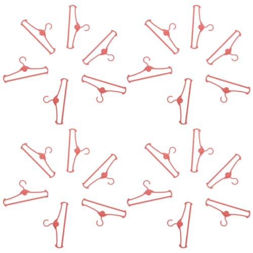 ERINGOGO 60 Stücke Mini Puppe Kleidung Kleiderbügel Robust Kunststoff Puppe Outfit Rack Für Jungen Und Mädchen Spielzeug Zimmer von ERINGOGO