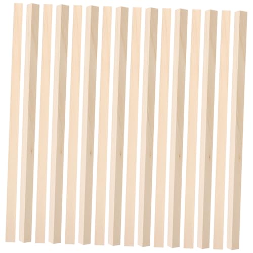 ERINGOGO 60Stücke DIY Holzstäbchen Quadratische Hartholz Dübelstangen Unvollendete Bastelmaterialien Für Kreative Projekte Langlebig Für Schule Hobby von ERINGOGO