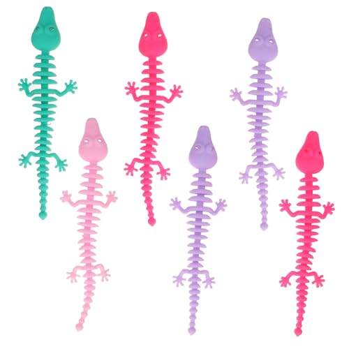 ERINGOGO 6Stücke Dinosaurier Fischknochen DIY Armbänder Stretch Spielzeuge Für Sensorische Entspannungsspielzeuge Und Party Mitgebsel Für Kindergeburtstage von ERINGOGO
