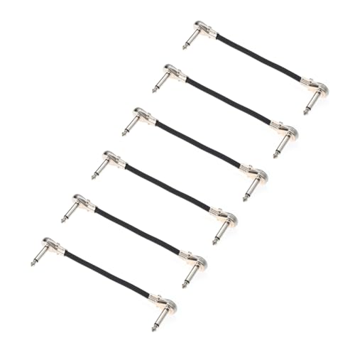 ERINGOGO 6Stücke Gitarren Patchkabel Rechtwinklig Gitarren und Basskabel mit Hervorragender Rauschunterdrückung Abgeschirmt für Effektpedale und Instrumente von ERINGOGO
