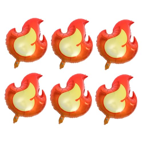 ERINGOGO 6Stücke Große Flammenballons Aus Aluminiumfolie Aufblasbare Geburtstagsballons Für Jungen Dekorative Luftballons Für Party Thema Aufregende Deko Für Hochzeiten von ERINGOGO