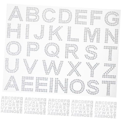 ERINGOGO 6blätter Strassbuchstaben Aufkleber Sticker Für Kleidung Taschen Handys Selbstklebende Dekoration Für Kreative Projekte von ERINGOGO