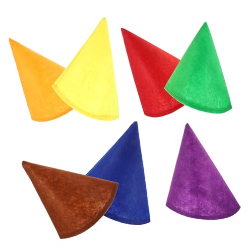 ERINGOGO 7 Stück Teiliges Zwergenmützen aus Filz Bunte Konische Partyhüte Halloween und Weihnachten Cosplay Zubehör Hautfreundlich Bequem Geeignet für Erwachsene und Festliche Kopfbedeckung ERINGOGO 7 Stück Teiliges Zwergenmützen aus Filz Bunte Konische Partyhüte Halloween und Weihnachten Cosplay Zubehör Hautfreundlich Bequem Geeignet für Erwachsene und Festliche Kopfbedeckung von ERINGOGO