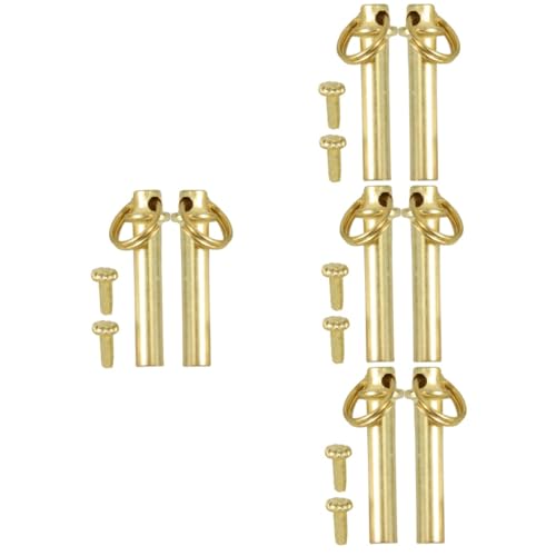 ERINGOGO 8 Sätze Lüfternagel mit Ringlüfungsanhänger falten handhaben Nieten Niete und Mutter der Handventilatorwelle Handventilatorniete und -mutter Rostfreier Stahl Golden von ERINGOGO