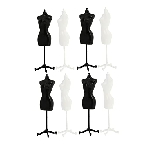 ERINGOGO 8 Stück Puppenständer für Kleider Mannequin Model Stand aus Hochwertigem Material Schwarz und Weiß für Präsentation von Puppenkleidung und Accessoires ERINGOGO 8 Stück Puppenständer für Kleider Mannequin Model Stand aus Hochwertigem Material Schwarz und Weiß für Präsentation von Puppenkleidung und Accessoires von ERINGOGO