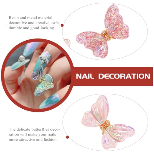 ERINGOGO 8 Stück Schmetterling Nagel Charms Bunte Nail Art Dekorationen für Maniküre DIY Fingernägel Zubehör Modisch und Elegant ERINGOGO 8 Stück Schmetterling Nagel Charms Bunte Nail Art Dekorationen für Maniküre DIY Fingernägel Zubehör Modisch und Elegant von ERINGOGO
