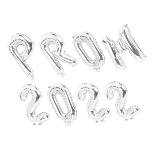 ERINGOGO 8 Stück Teiliges Abschlussballon Set aus Aluminiumfolie Kreative Fotorequisite für Abschlussfeier Langlebige Partydekoration mit Buchstaben und Zahlenformen für Abschluss von ERINGOGO