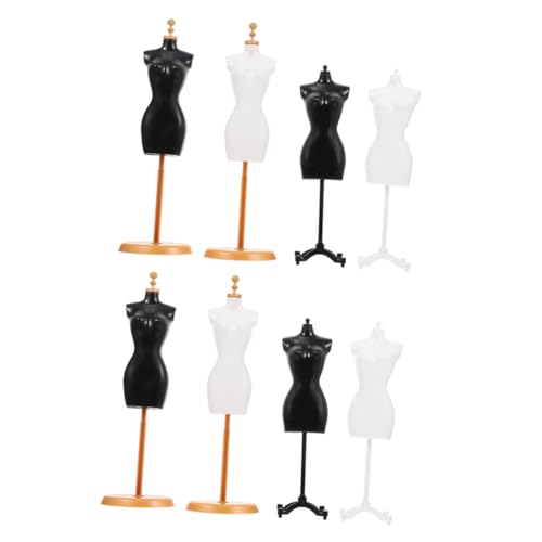 ERINGOGO 8 Stück Teiliges Mini Puppen Display Robustem Kunststoff Glatte Oberfläche ohne Grate Sicher für Puppenständer für Kleidung und Dekoration im Miniaturhaus von ERINGOGO