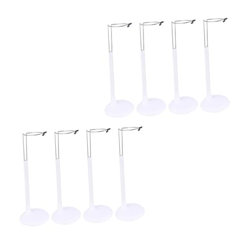ERINGOGO 8 Stück Teiliges Puppenständer Weiß Hohe Doll Display Rack mit Stabilem Taillensupport aus Kunststoff Einfache Handhabung für Puppen Figuren und Modelle für Regal und von ERINGOGO