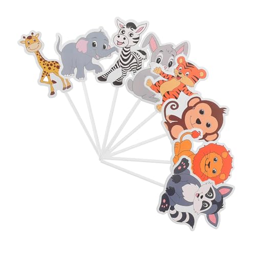 ERINGOGO Dschungel-themen-geburtstagsdekorationen 8pcs Tier Kuchen Topper Cupcake Topper Vielseitige Dessert Party Picks ERINGOGO Dschungel-themen-geburtstagsdekorationen 8pcs Tier Kuchen Topper Cupcake Topper Vielseitige Dessert Party Picks von ERINGOGO