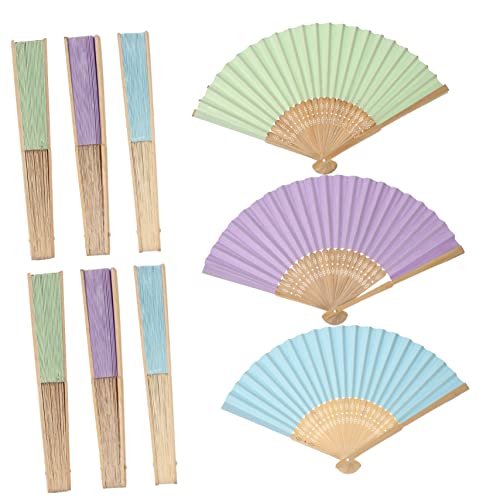 ERINGOGO 9 Stück Teiliges Set Faltbare Papierfächer Diy Malfan für Leichte Handventilatoren Pastellfarben für Basteln Bühnenauftritte Dekoration und ERINGOGO 9 Stück Teiliges Set Faltbare Papierfächer Diy Malfan für Leichte Handventilatoren Pastellfarben für Basteln Bühnenauftritte Dekoration und von ERINGOGO
