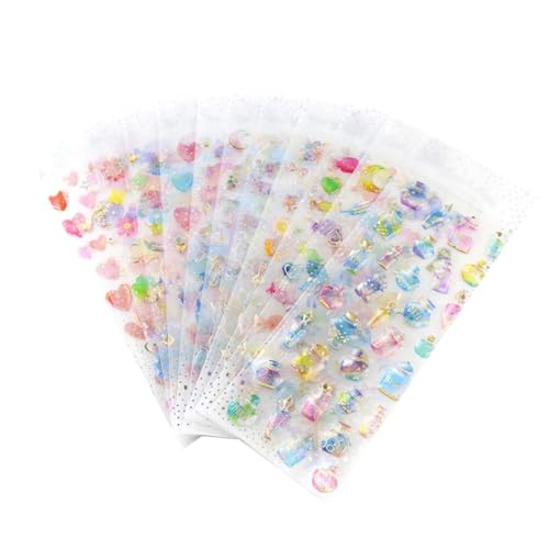 ERINGOGO 9 Stück Teiliges Transparentes Scrapbooking Sticker DIY Dekorative Aufkleber für Fotoalben Tagebücher Kalender Sichere und Langlebige Materialien Vielseitig für Bastelprojekte und ERINGOGO 9 Stück Teiliges Transparentes Scrapbooking Sticker DIY Dekorative Aufkleber für Fotoalben Tagebücher Kalender Sichere und Langlebige Materialien Vielseitig für Bastelprojekte und von ERINGOGO