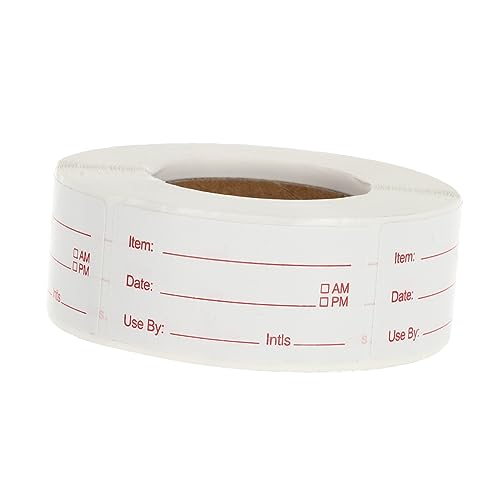 ERINGOGO Abziehbare Selbstklebende Küchenetiketten für Lebensmittelaufbewahrung Rote Labels pro Beschreibbar für Gefrierfach Einmachgläser und Vorratsdosen Langlebig und Vielseitig von ERINGOGO