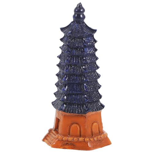 ERINGOGO Antikes Pagodenmodell Dekoration klein rustikal Miniatur Objekt Wohnkultur dekorativ Modell des Heimturms Harzstatue Architekturmodell Turmverzierung Turmmodell aus Harz Blau ERINGOGO Antikes Pagodenmodell Dekoration klein rustikal Miniatur Objekt Wohnkultur dekorativ Modell des Heimturms Harzstatue Architekturmodell Turmverzierung Turmmodell aus Harz Blau von ERINGOGO