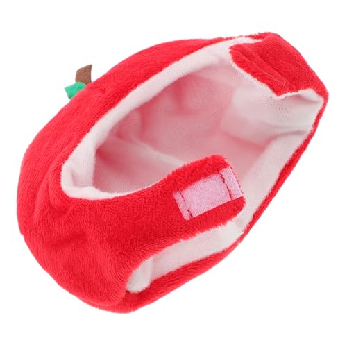ERINGOGO Apfelhaube Puppe Obst Kopfbedeckung Puppen-Apfel-Kopfbedeckung Cartoon-Puppenhut Puppe-Apfel-Kostüm-Versorgung gefüllte Puppenkopfbedeckung kleine Apfelkopfbedeckung Stoff rot von ERINGOGO