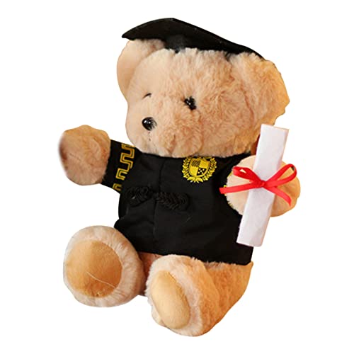 ERINGOGO Arzt Hut Puppe Abschlussbärenfigur Arzt Stofftier Plüschtier Kuscheltier doktor bär stofftier Abschluss Bär Stofftier Bär Plüschstoffe Khaki von ERINGOGO