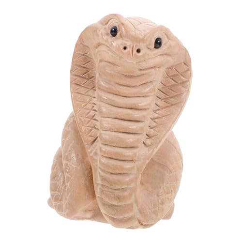 ERINGOGO Aus Holz Geschnitztes Schlangenmaskottchen, Schlangenstatue, Schlangenfigur, Tischdekoration Für Zuhause Und Büro von ERINGOGO