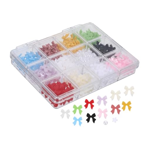 ERINGOGO Bogen und Perlen Nagelkunst Fächer mit Edelsteinen und Charms für Nageldekoration Zubehör für Maniküren und Festliche Anlässe von ERINGOGO