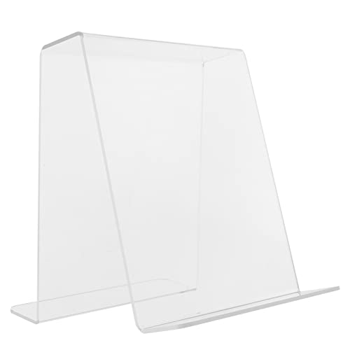 ERINGOGO Buchstützen-Bücherregal Gestell Desktop Organizer für Schallplatten Plattenständer Vinyl-Aufbewahrungseinheit Vinyl-Organizer Rekordhalter Acryl Transparent von ERINGOGO