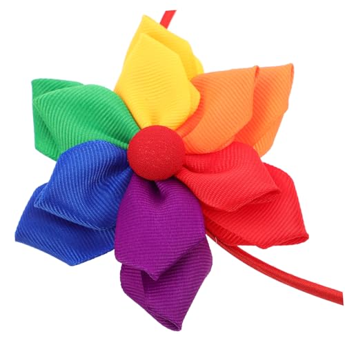 ERINGOGO Buntes Blumen Haarband mit Regenbogenranken Leichtes Handgefertigtes Stoffhaarband mit Floralen Details für Frauen Festival Party und Festliche Anlässe von ERINGOGO