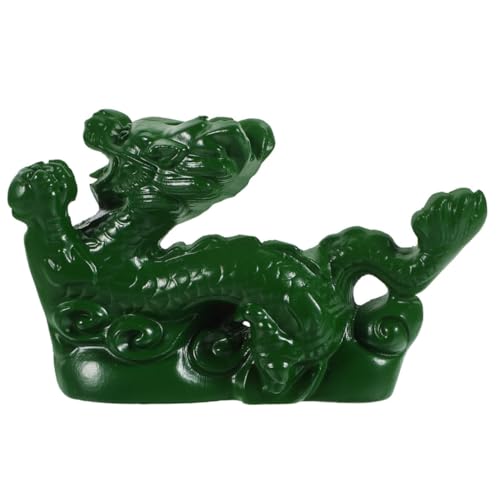 ERINGOGO Chinesische Drachenstatue Holz Geschnitzte Drachenfigur Home Office von ERINGOGO