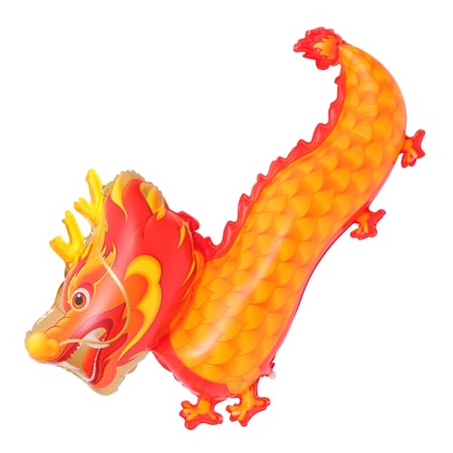 ERINGOGO Chinesischer Drachen Luftballon Orange Jahr Des Drachen Partydekoration Frühling Festival Familienfeier Kindergeburtstag Langlebig Leicht Aufzublasen von ERINGOGO