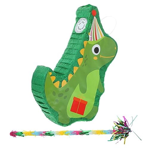 ERINGOGO Dinosaurier Pinata Teilig Grün Geburtstag Partyspiel mit und Quaste Befüllbar mit Süßigkeiten Bunte Auffällige Dekoration und Fotorequisite für Kinderfest ERINGOGO Dinosaurier Pinata Teilig Grün Geburtstag Partyspiel mit und Quaste Befüllbar mit Süßigkeiten Bunte Auffällige Dekoration und Fotorequisite für Kinderfest von ERINGOGO