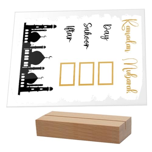 ERINGOGO Eid Mubarak Dekoration Erasable Note Board Aus Mit Holzsockel Ramadan Tisch Ornament Für Festlichkeiten Vielseitig Einsetzbar Wohnräumen Und Geschäften ERINGOGO Eid Mubarak Dekoration Erasable Note Board Aus Mit Holzsockel Ramadan Tisch Ornament Für Festlichkeiten Vielseitig Einsetzbar Wohnräumen Und Geschäften von ERINGOGO