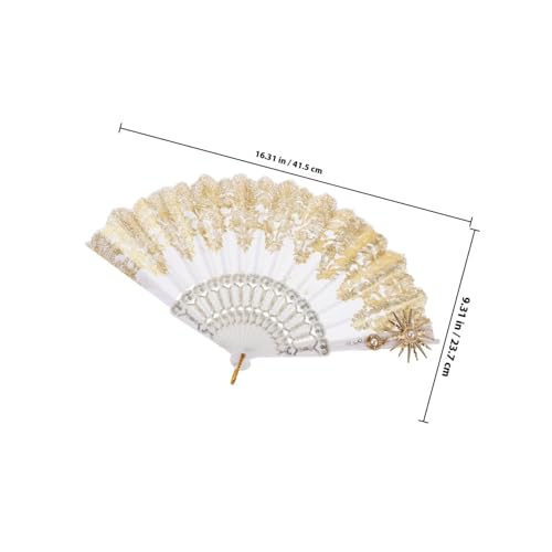 ERINGOGO Faltbarer Spitzen handfächer Damen Vintage Rosenmuster Stabiler Metallrahmen Leichter Chinesischer Fächer für Hochzeit Party Tanz Cosplay und Sommergebrauch ERINGOGO Faltbarer Spitzen handfächer Damen Vintage Rosenmuster Stabiler Metallrahmen Leichter Chinesischer Fächer für Hochzeit Party Tanz Cosplay und Sommergebrauch von ERINGOGO