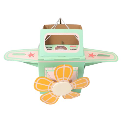 ERINGOGO Flugzeugspielzeug Aus Pappschachtel Drinnen Kind Ebene Karton Fliegen Flugzeugkostüm Aus Pappe Mädchen Für Lehrreich Spielzeugflugzeug Pappspielzeug Bastelspielzeug Papier Hellgrün von ERINGOGO
