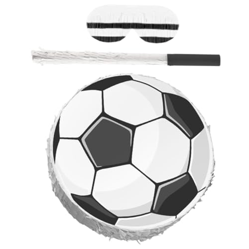 ERINGOGO Fußball Pinata mit und Augenbinde Bunte Fußball Party Deko für Jungen Geburtstag Vielseitige Party Dekoration und Fotorequisite Inklusive Papierkonfetti ERINGOGO Fußball Pinata mit und Augenbinde Bunte Fußball Party Deko für Jungen Geburtstag Vielseitige Party Dekoration und Fotorequisite Inklusive Papierkonfetti von ERINGOGO