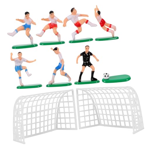 ERINGOGO Fußball Team Tortenaufleger Tore Spieler Schiedsrichter Hochwertige Kuchendekoration für Kindergeburtstag Fußball Motto Party und Feierlichkeiten von ERINGOGO