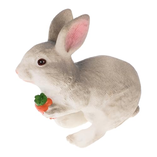 ERINGOGO Geflügelmodell kinderzimmer Tier Sammlung Hasengartendekor winzig Tiere Desktop-Dekoration Tierfiguren zur Dekoration mit Gummi gefüllte Baumwolle Grey von ERINGOGO