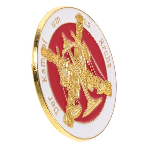 ERINGOGO Gerechtigkeitsbrosche Für Anwälte Metall Anstecknadel Balance Pin Für Juristen Elegante Brosche Mit Justitia Für Jurastudenten von ERINGOGO
