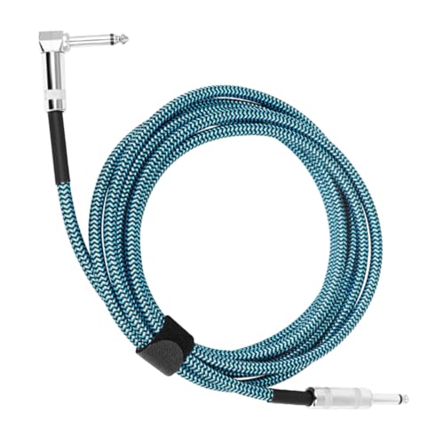 ERINGOGO Gitarrenkabel Geräuschreduzierung Geflochtenes Audioanschlusskabel für Gitarre Bass Stabiler Optimaler Leuchtendes Grün Vielseitig Einsetzbar von ERINGOGO