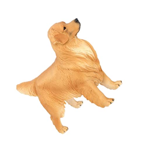 ERINGOGO Golden Retriever-Ornament Tiermodell-Spielzeug Minifiguren Tierförmige Modellverzierung Golden Retriever-Spielzeug Golden Retriever-Figur Künstlicher Hund Büro Hundepuppe Plastik von ERINGOGO